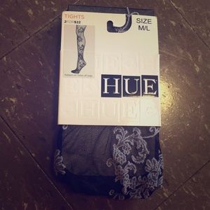 HUE tights. Size M/L. Patterned.